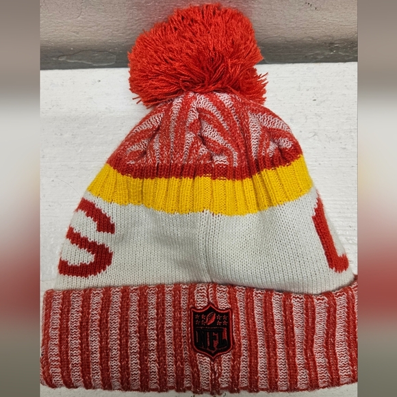 Chiefs Red and Yellow Knit Beanie - Picture 2 of 4